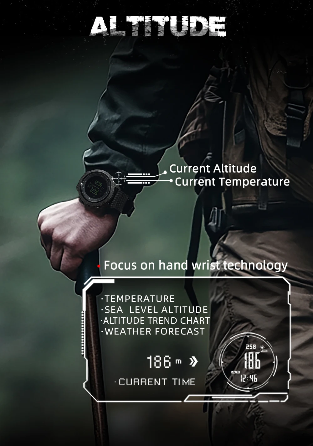 NORTH EDGE APACHE-46 Men Digital Watch Outdoor Sports - Image 2